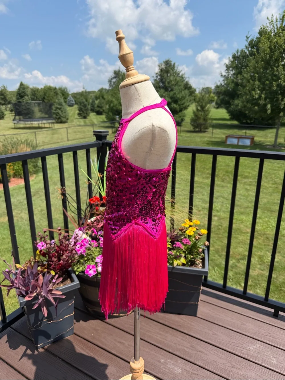 Weissman Showtime “Azizam” 18919 Dance Costume IC Pink Sequin Fringe